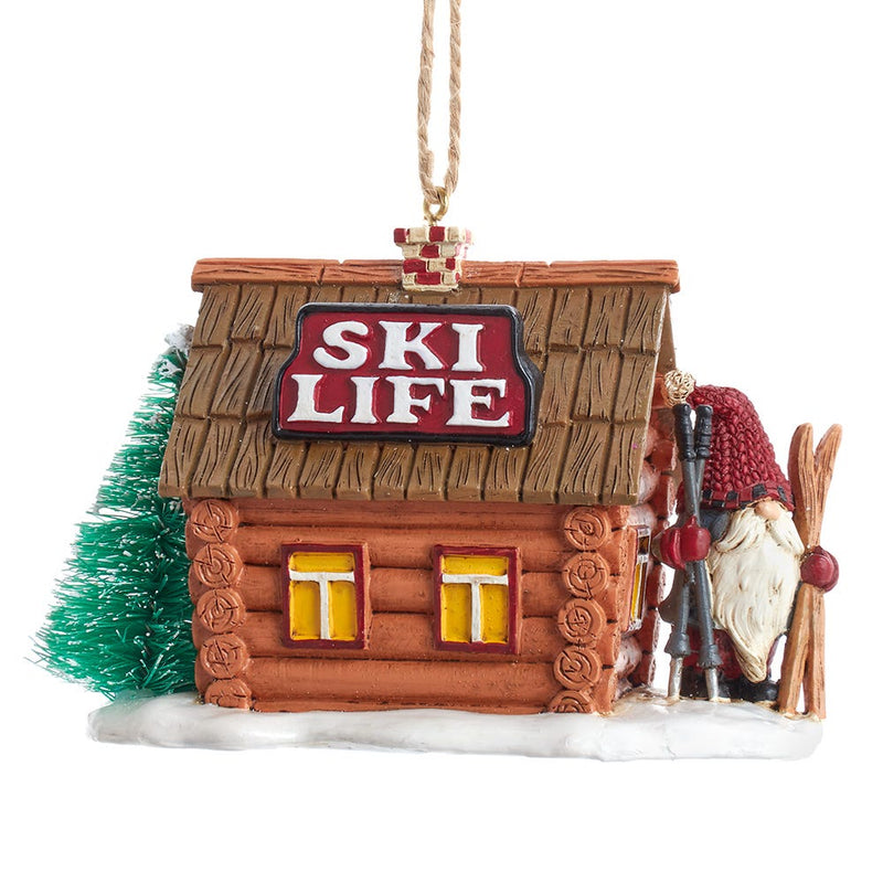 Gnome Lodge Ski Ornament