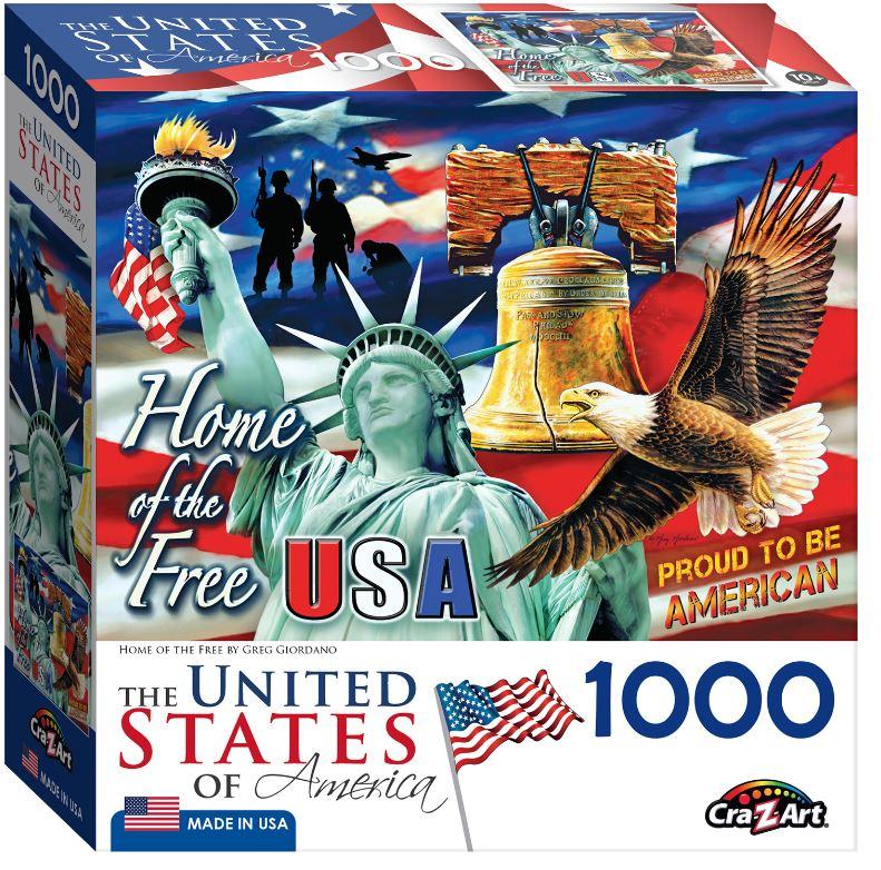 Cra-Z-Art 1000 Piece Puzzle - Home of the Free - The Country Christmas Loft