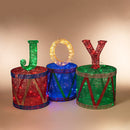 Outdoor Lighted JOY on Drums with 264 Lights - The Country Christmas Loft