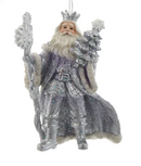 Lavender Blue and Silver Santa Carrying Tree - The Country Christmas Loft