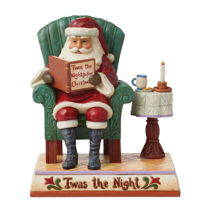 Santa Reading Twas The Night - Figurine
