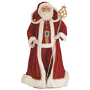 Kringle Klaus Elegant Santa With Staff - 72 Inches Tall - The Country Christmas Loft