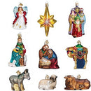 Old World Christmas Nativity Collection Glass Ornaments Set Of 9 - The Country Christmas Loft