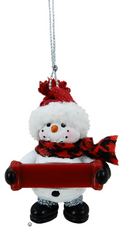Cozy Snowman Ornament (Blank) - - The Country Christmas Loft