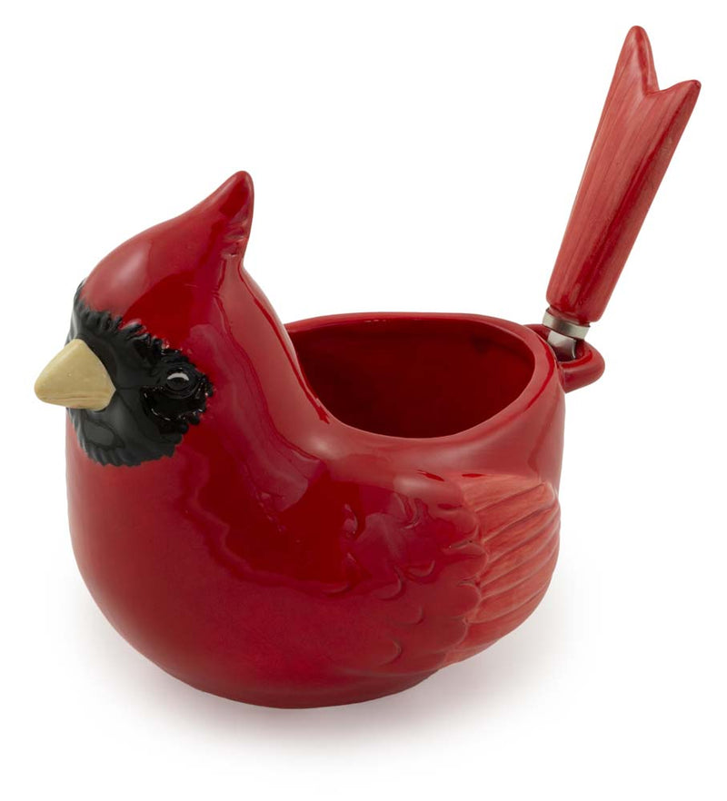 Cardinal Bowl And Spreader - The Country Christmas Loft