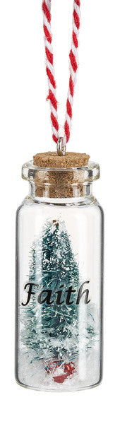 Tree in a Bottle Ornament - Faith - The Country Christmas Loft
