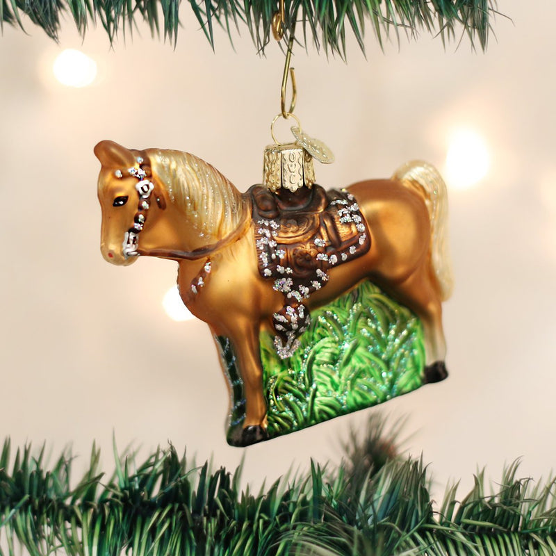 Old World Christmas Western Horse Glass Blown Ornament - The Country Christmas Loft