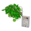 84-Light Green Micro LED Cannabis Leaf Curtain Light
