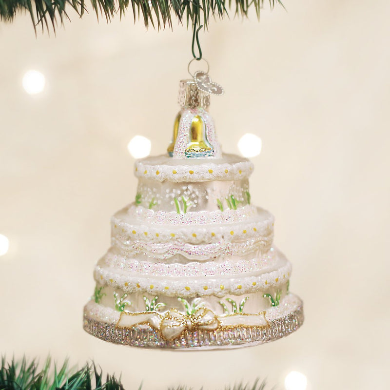 Old World Christmas Wedding Cake Glass Blown Ornament - The Country Christmas Loft