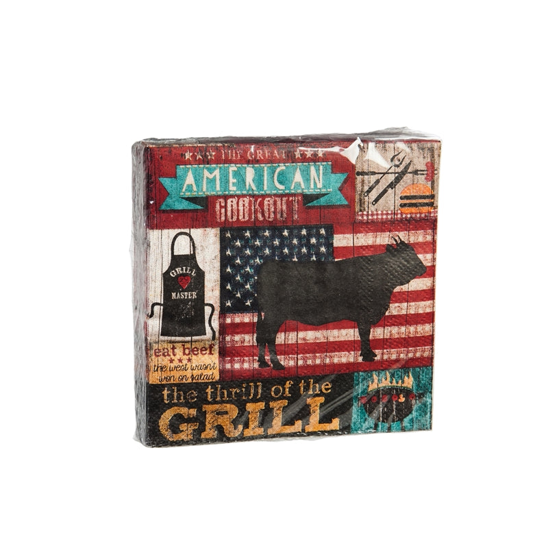 40 Count Cocktail Napkin - Americana Cookout - The Country Christmas Loft