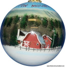 Hand Painted Glass Globe Ornament - Steamship Ticonderoga At The Shelburne Museum - The Country Christmas Loft