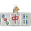 Mahjong Glass Ornament - The Country Christmas Loft