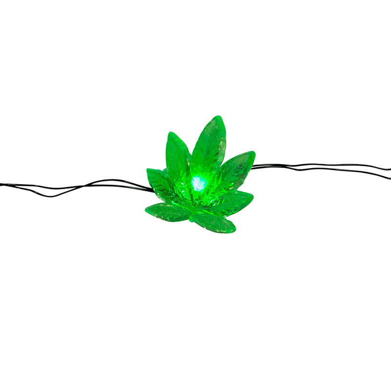 20-Light Battery-Operated LED Cannabis Fairie String Lights - The Country Christmas Loft
