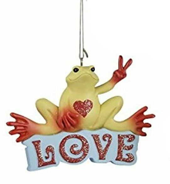 Peace Frog Ornament - Love