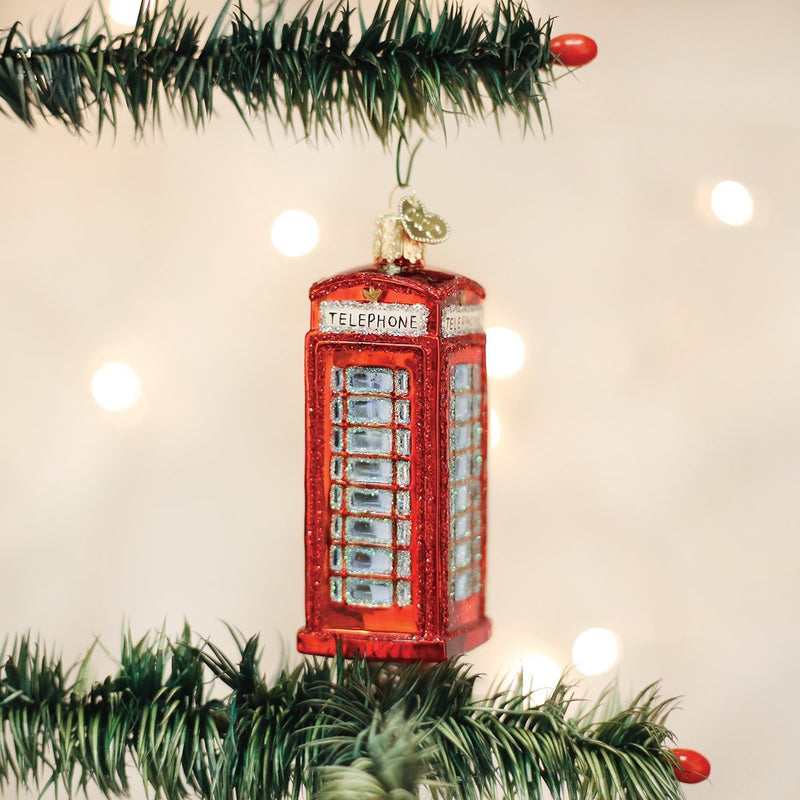 Old World Christmas English Phonebooth - The Country Christmas Loft