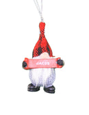 Personalized Gnome Ornament (Letters J-P) - Jacob - The Country Christmas Loft