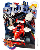 Race Car - Swing Card - The Country Christmas Loft