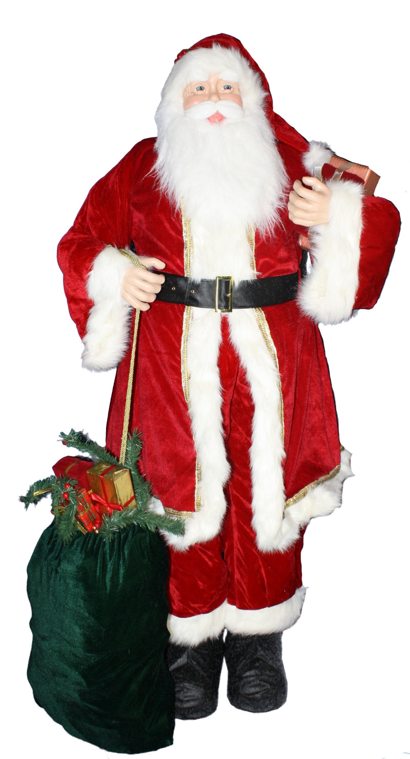 Life Size  Standing Santa In Red and White - The Country Christmas Loft