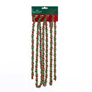 Red, Green and Gold Bead Twisted Garland - The Country Christmas Loft