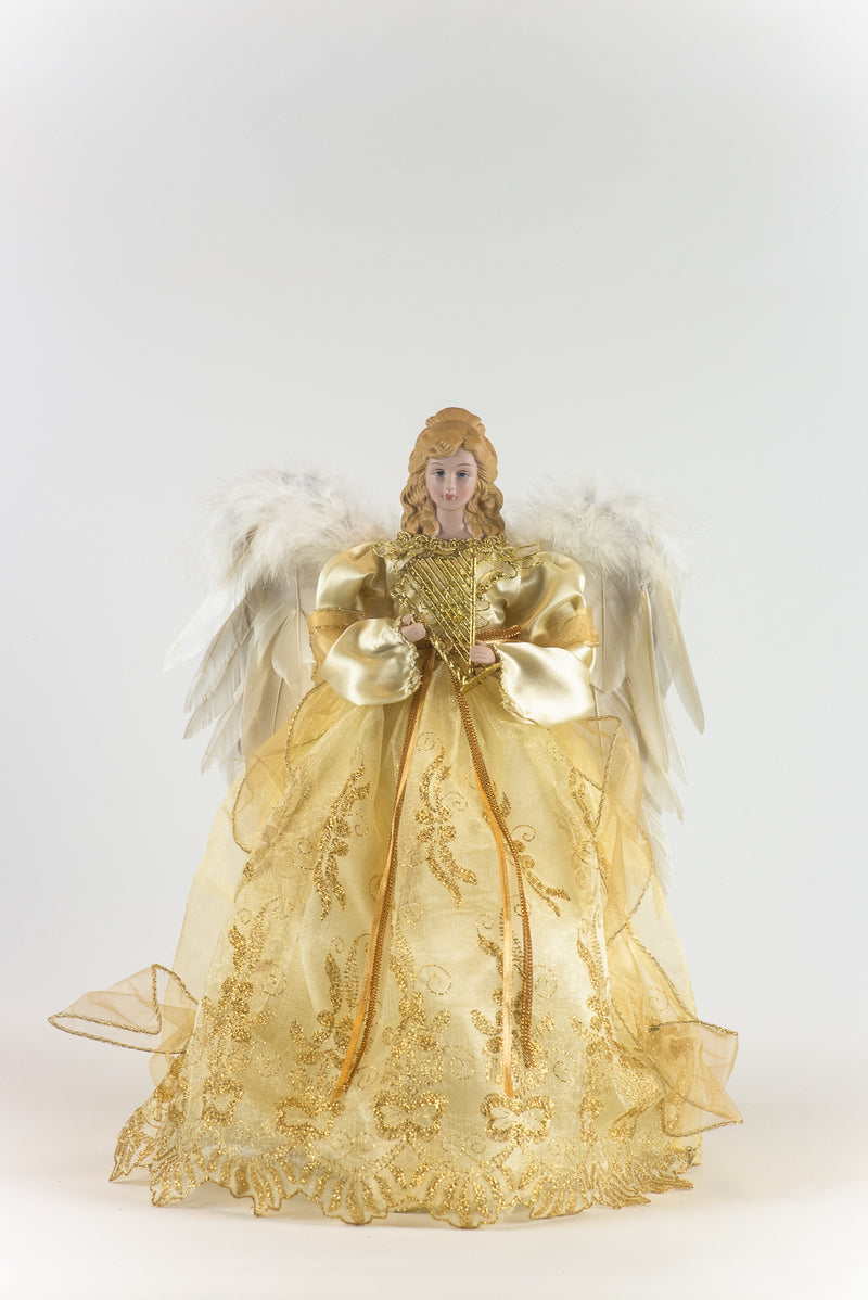16 Inch Angel Tree Topper - Butter Gold - The Country Christmas Loft