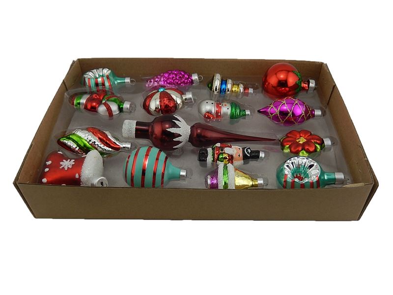 Early Years Miniature Glass Ornament 12 Piece Set - The Country Christmas Loft