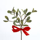 Mistletoe Pick with Red Satin Bow - The Country Christmas Loft