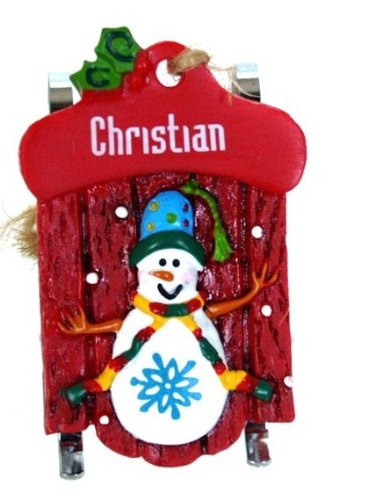 Named Snowman Sleigh - - The Country Christmas Loft