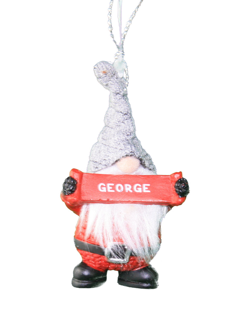 Personalized Gnome Ornament (Letters A-I) - George - The Country Christmas Loft