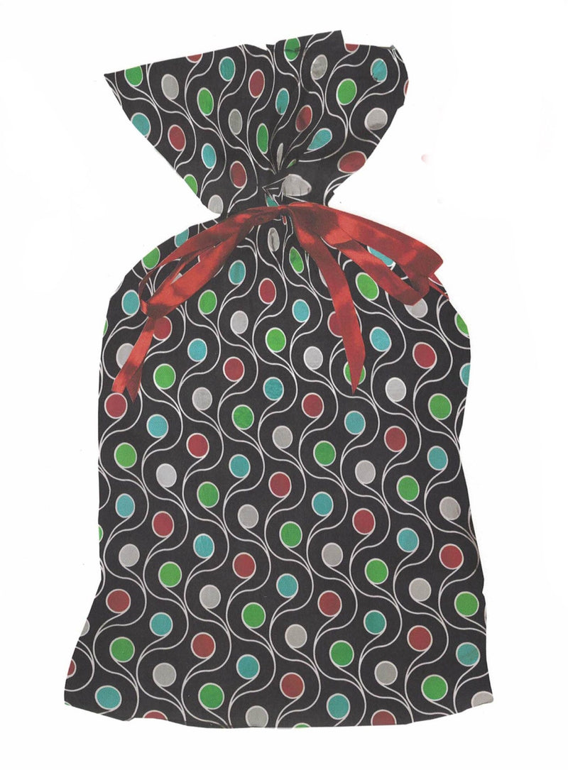 Jumbo Pull String Gift Bag - Swirls - The Country Christmas Loft