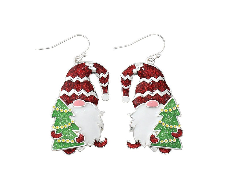 Enamel Holiday Gnome - Earrings