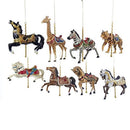 Resin Carousel Assortment Ornament - Knights Horse - Christmas >> Ornaments >> Animals - by Kurt Adler - view 2
