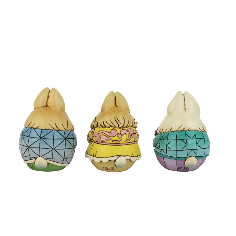 Set of 3 Mini Bunny Eggs Figurine - The Country Christmas Loft