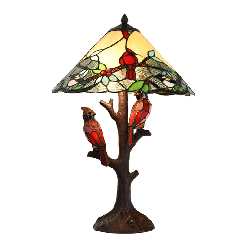 Remi Multicolor Triple-Lit Cardinal Table Lamp