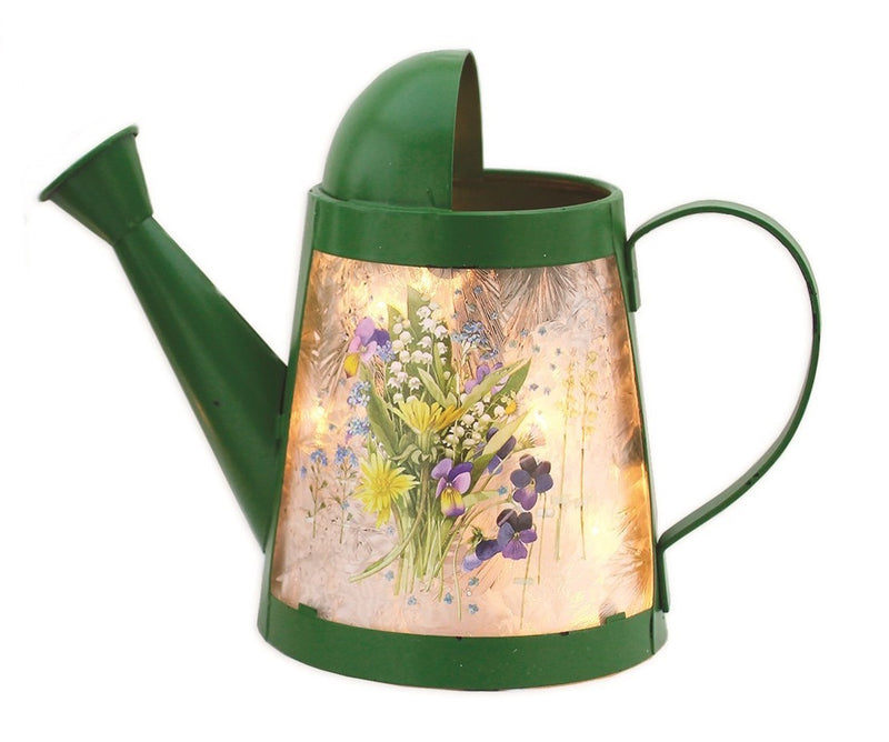 Herb Garden Watering Can Lamp - Stems - The Country Christmas Loft