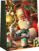 Traditional Large Christmas Gift Bag - Santa Finishing Touches - The Country Christmas Loft
