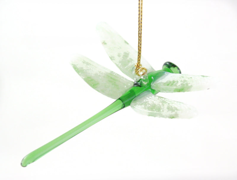 Egyptian Glass Dragonfly Ornament - Green