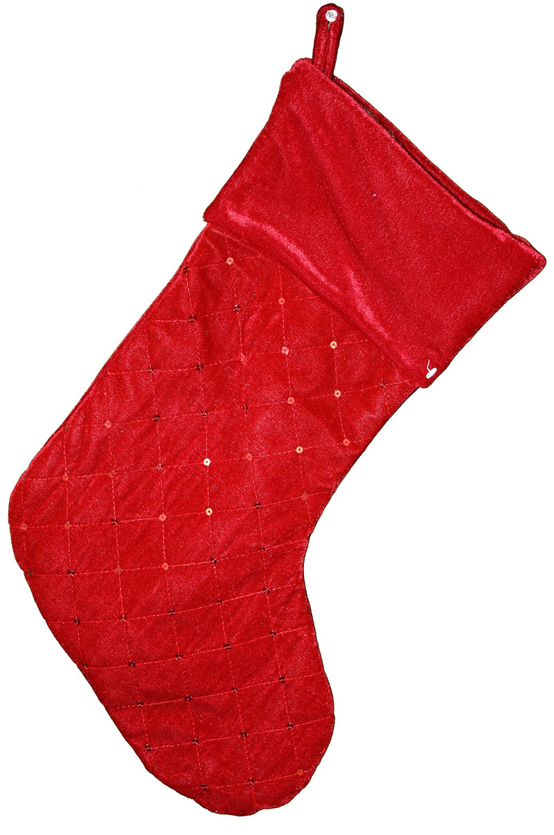 Sequin And Velvet Christmas Stocking - - The Country Christmas Loft