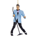 Elvis Presley Blue Suit - Hound Dog with Microphone - Ornament