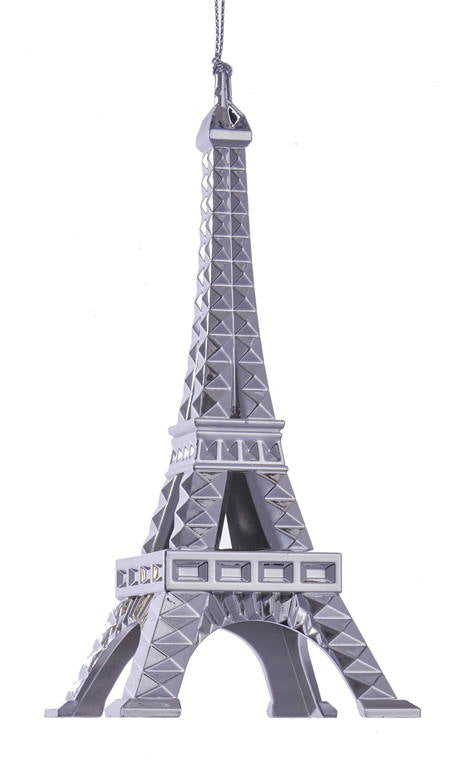 Eiffel Tower Ornament - Silver - The Country Christmas Loft