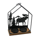 Woodland Silhouette Candleholder Lantern - Small