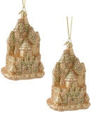 Glass Sand Castle Ornament - The Country Christmas Loft