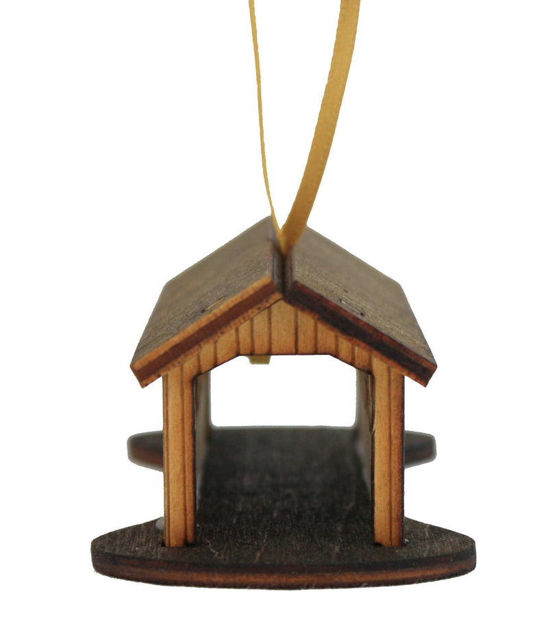 Wooden 3D Vermont Covered Bridge Ornament - The Country Christmas Loft