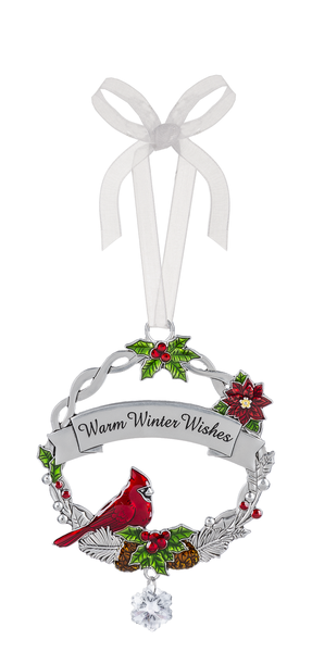 Christmas Cardinal Ornament - Warm Winter Wishes - The Country Christmas Loft