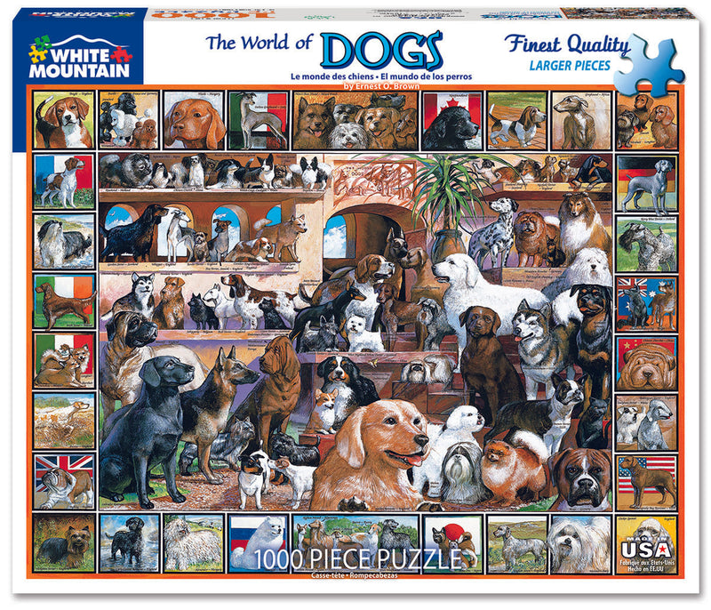 World Of Dogs - 1000 Piece Jigsaw Puzzle - The Country Christmas Loft