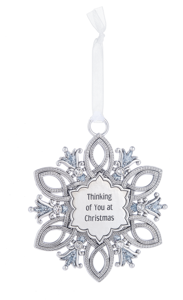 Gem Snowflake Ornament - Thinking of you at Christmas - The Country Christmas Loft