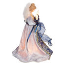 12" 10-Light Indigo Blue With Gold Trim Angel Treetop - The Country Christmas Loft