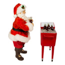 Coca-Cola Fabriché Santa With Table Cooler - The Country Christmas Loft
