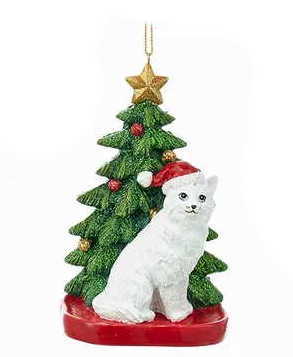 Cat with a Christmas Tree Ornament - - The Country Christmas Loft