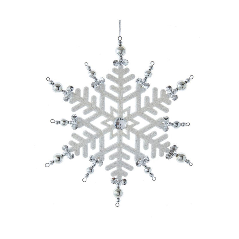 White and Silver Snowflake Ornaments - The Country Christmas Loft