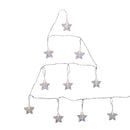 Battery Operated 10-Light Warm White LED Star Clip Light Set - The Country Christmas Loft